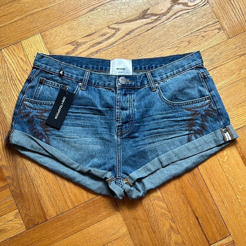 One Teaspoon Bandits Blue Denim shorts size 30